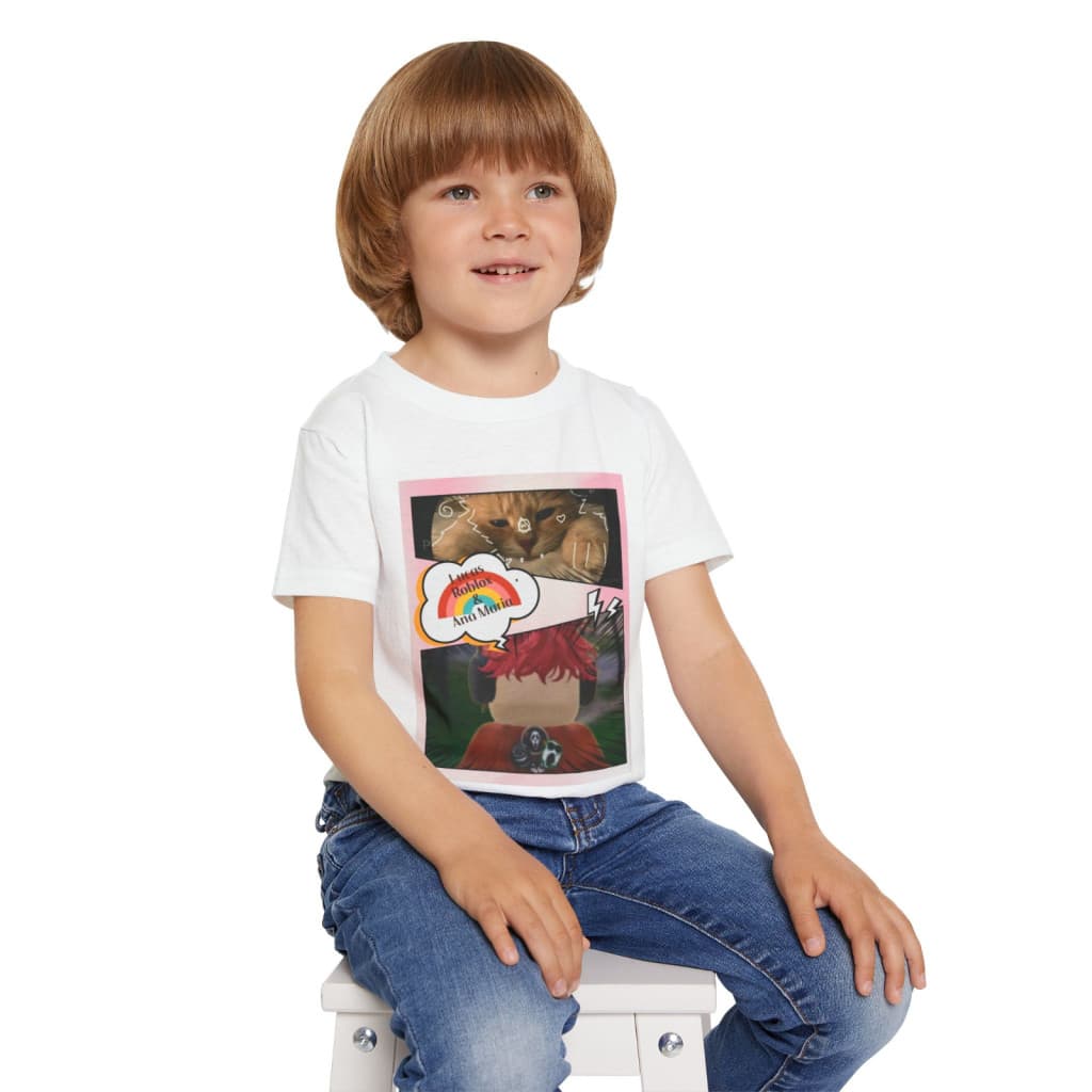 Tricou personalizat alb, copii/adulti, design Ana si Lucas, modal, diverse marimi — varianta 4