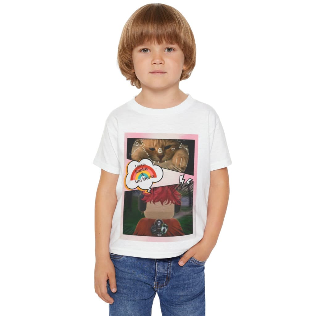 Tricou personalizat alb, copii/adulti, design Ana si Lucas, modal, diverse marimi — varianta 5