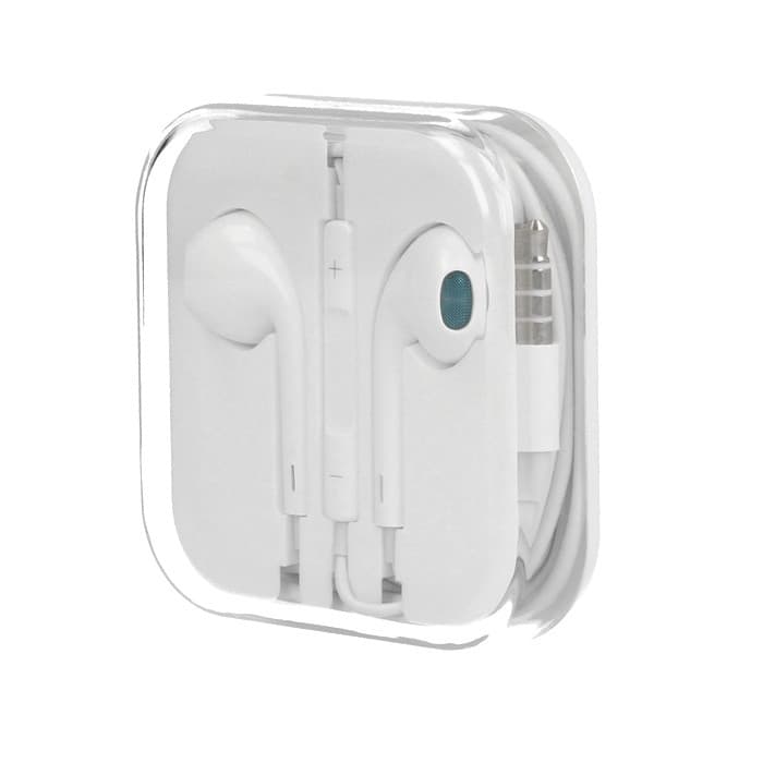 Casti audio cu microfon Megabass, conector jack 3.5 mm, albe — varianta 2