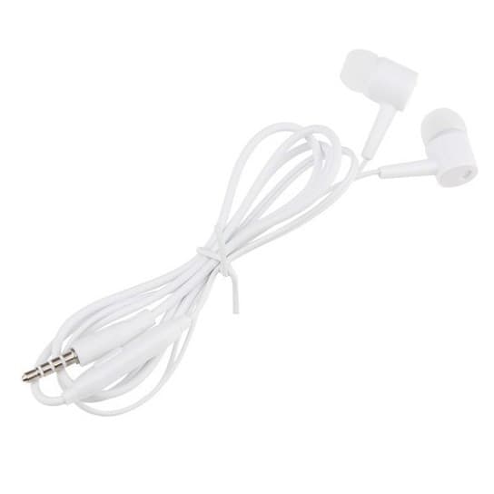 Casti audio cu microfon D21, conector jack 3.5 mm, cablu 1.2 m, albe — varianta 2
