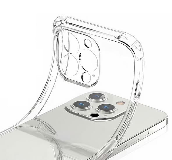 Husa Apple iPhone 13 Pro, TPU transparent, intarituri in colturi, grosime 1,5 mm — 2