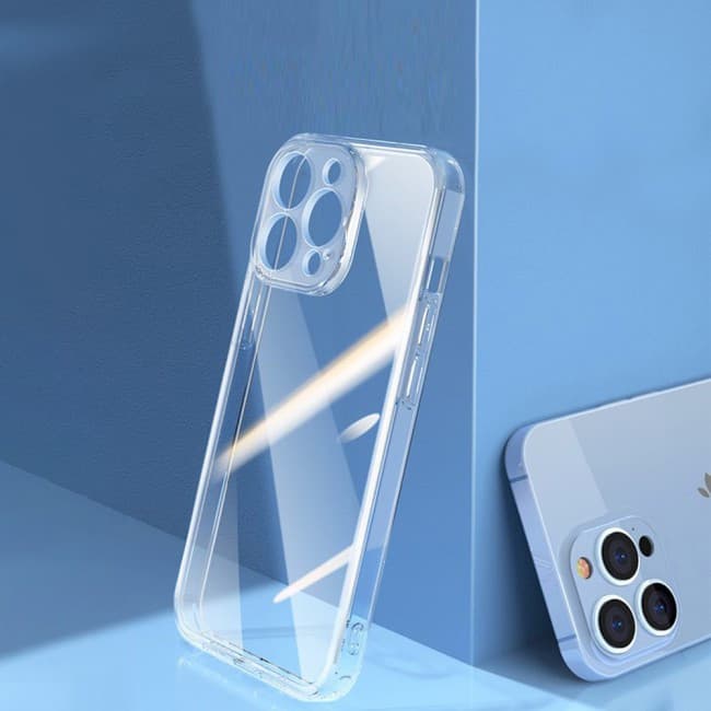 Husa Apple iPhone 15 Pro, TPU transparent, protectie camere, grosime 2 mm — varianta 2