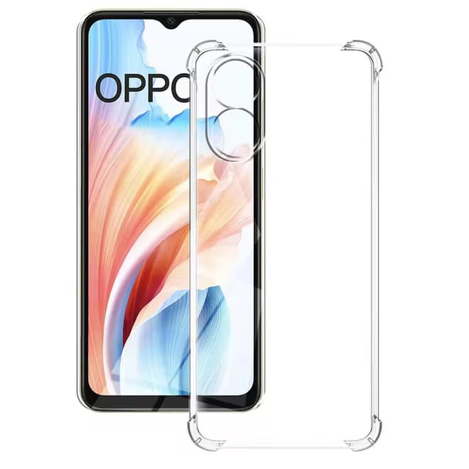 Husa protectie Oppo A79 5G / Oppo A2 5G, TPU transparent, intarituri in colturi, protectie camere, grosime 1,5 mm — principală