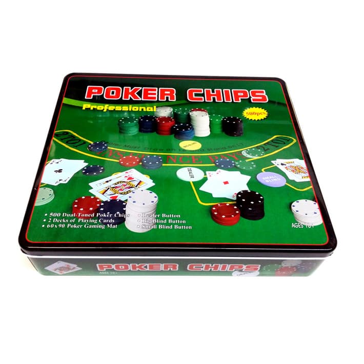 Set poker 500 jetoane Poker Chips, în cutie metalica — 2
