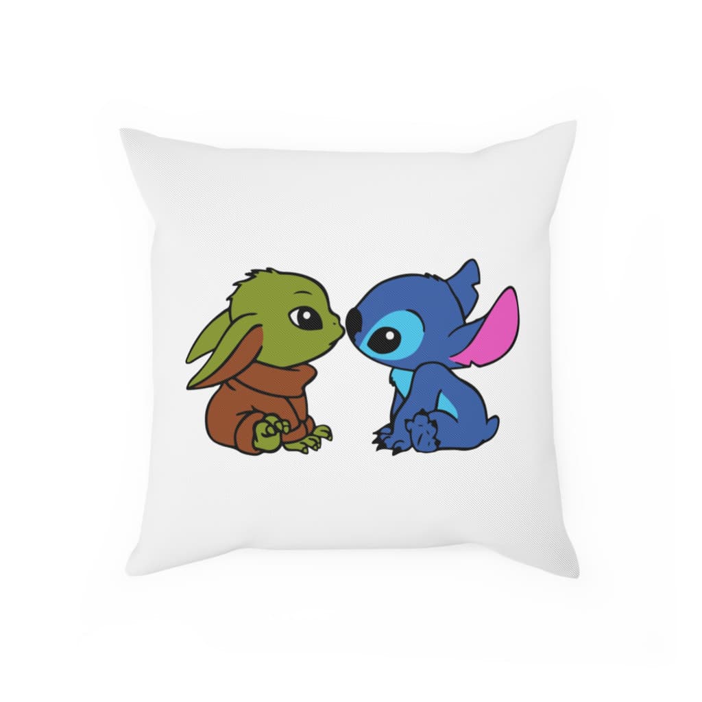 Perna decorativa personalizata, 40 x 40 cm, alba, mata, husa detasabila, model 1 — principală