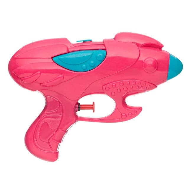 Pistol de apa, 18 cm, plastic, roz fucsia/albastru — principală