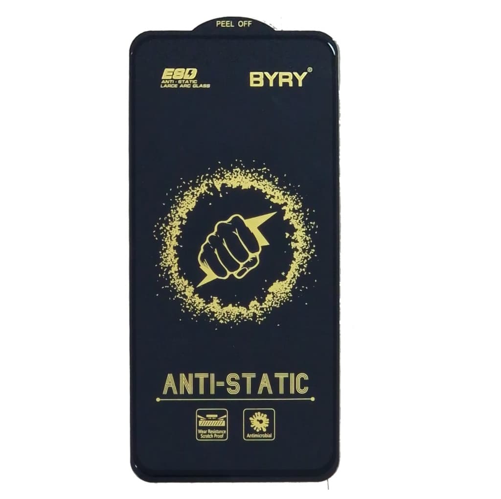 Folie sticla Samsung Galaxy S25 Plus, BYRY Antistatic ESD, deblocare amprenta, margini negre — principală