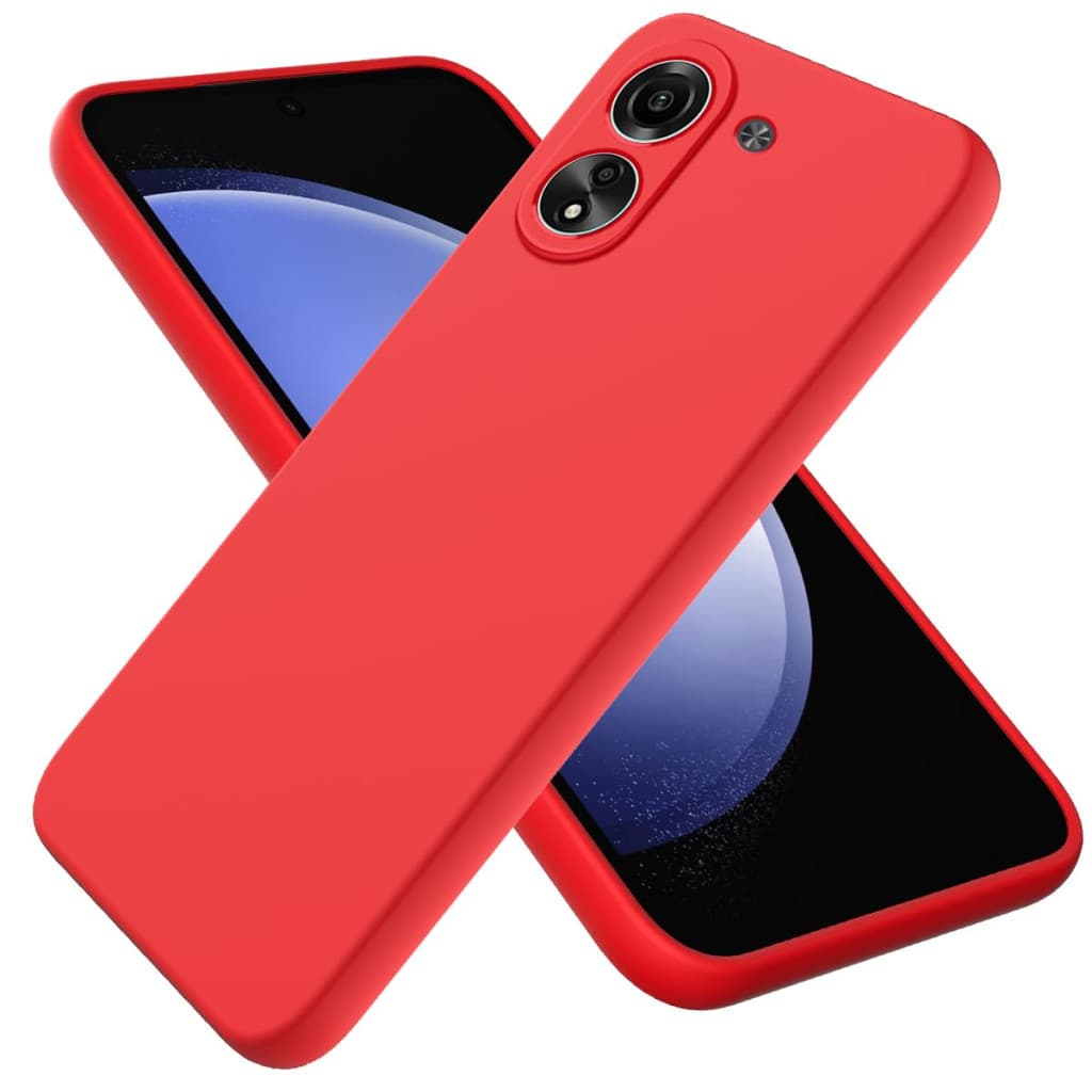 Husa Xiaomi Redmi 13C, Luxury Silicone, protectie camera, catifea in interior, rosie — varianta 2