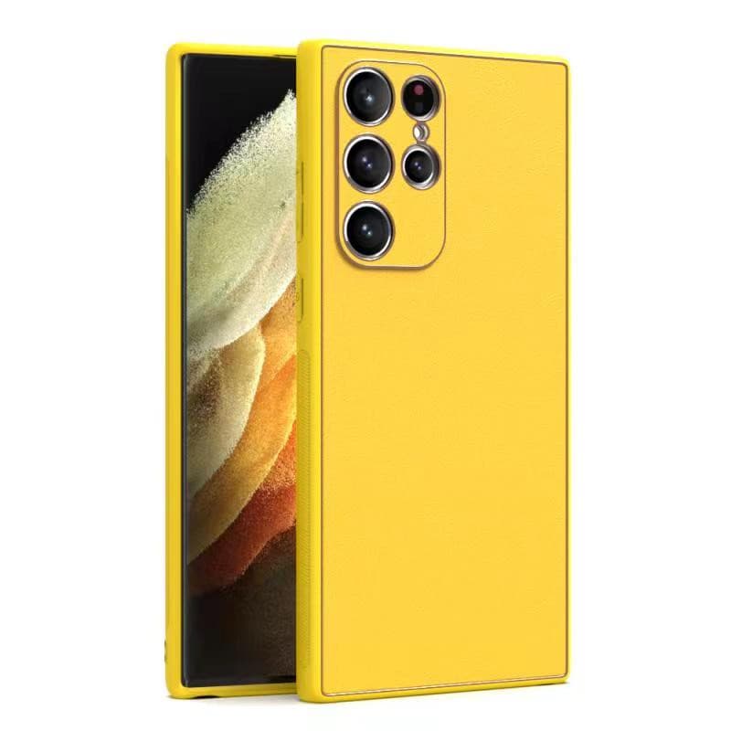Husa Samsung Galaxy A35, Yolo Eco-Leather, piele ecologica, galbena