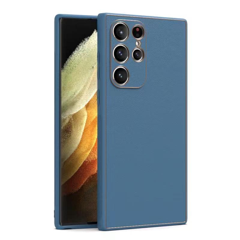 Husa Samsung Galaxy A05s, Yolo Eco-Leather, piele ecologica, albastra