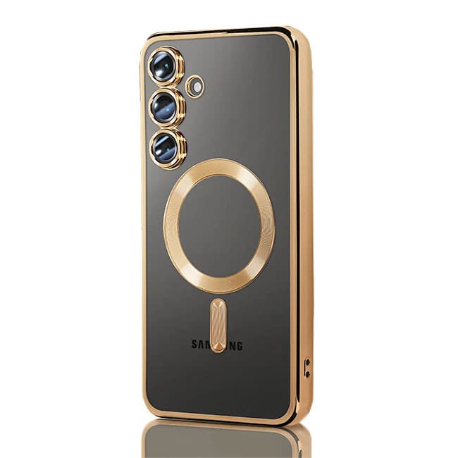 Husa Samsung Galaxy A15 5G, Electroplating Magsafe TPU, protectie camera, aurie — principală