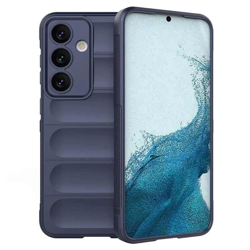 Husa Samsung Galaxy A34, Wave Silicone, protectie camera, catifea in interior, navy blue — principală