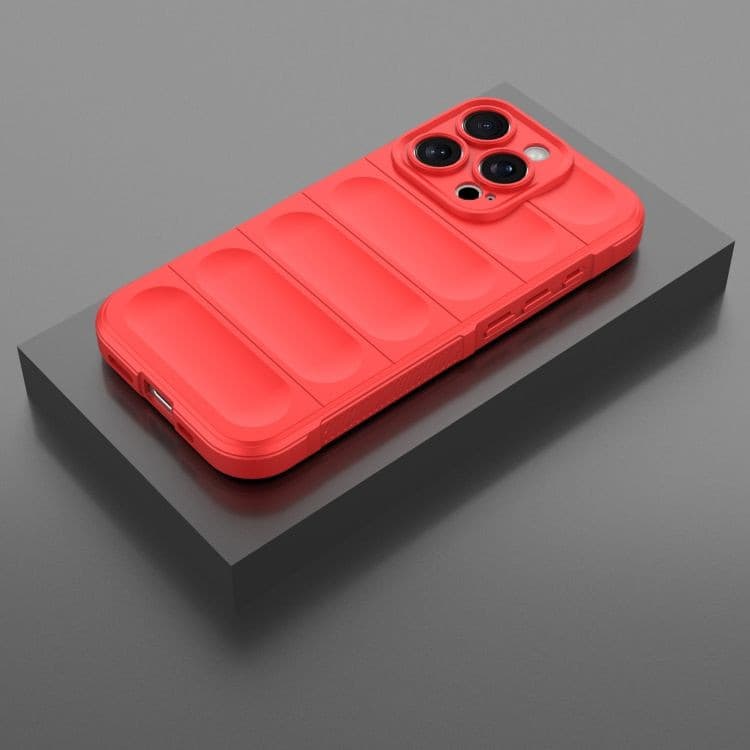 Husa Apple iPhone 15 Pro Max, Wave Silicone, protectie camera, catifea in interior, pure red — 2