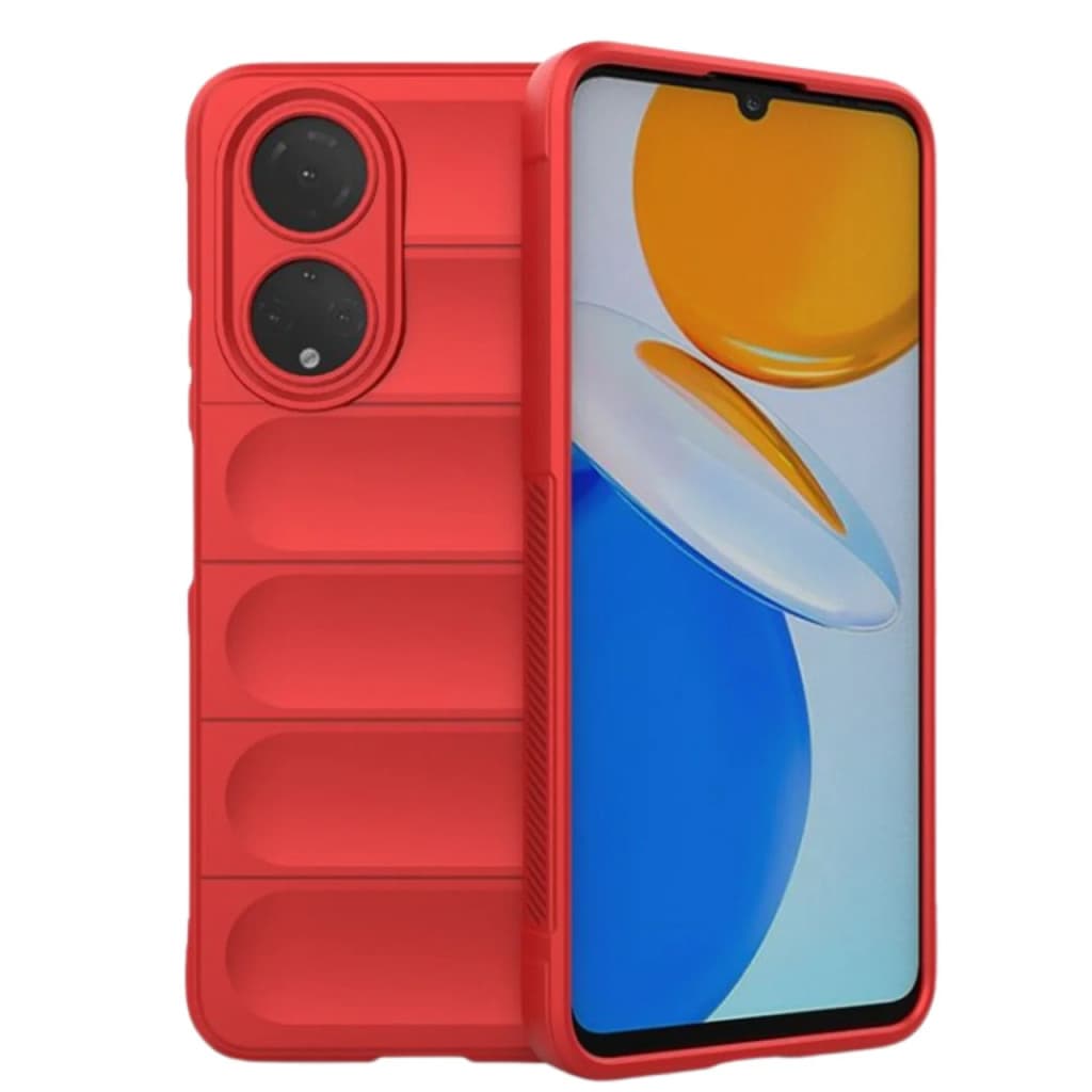 Husa protectie Honor X7, Wave Silicone, protectie camera, catifea in interior, pure red — principală