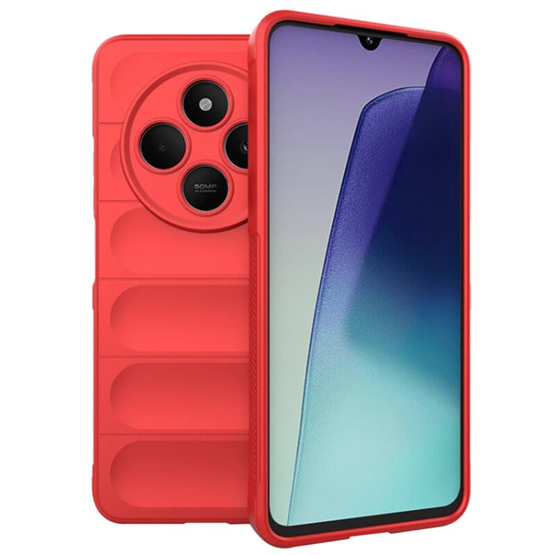 Husa Xiaomi Redmi 14C, Wave Silicone, protectie camera, catifea in interior, pure red — principală