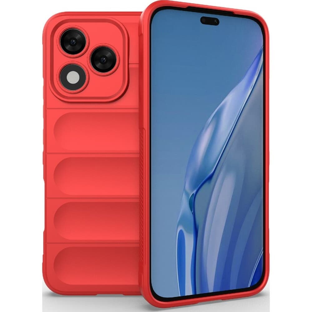 Husa Honor 400 Lite, Wave Silicone, protectie camera, catifea in interior, pure red