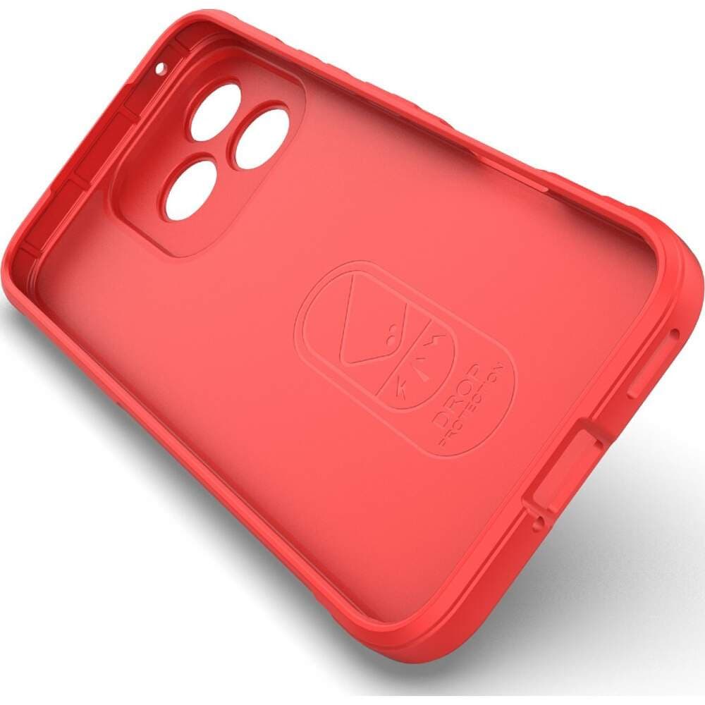 Husa Honor 400 Lite, Wave Silicone, protectie camera, catifea in interior, pure red — varianta 4