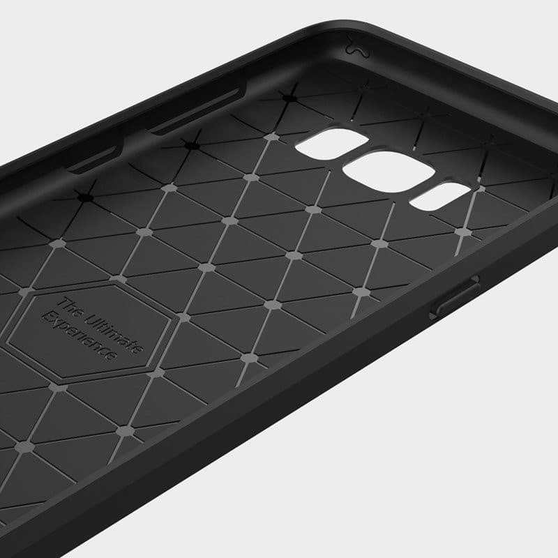 Husa protectie Samsung Galaxy S23, Carbon Stripe, TPU flexibil 2 mm, neagra — 3