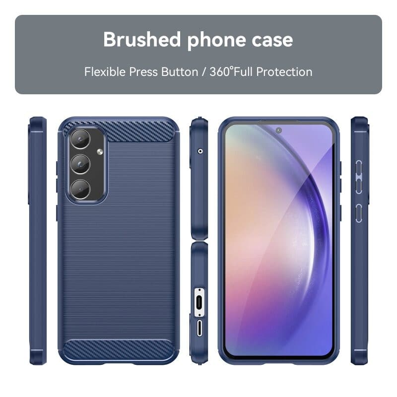 Husa Motorola Moto G04, Carbon Stripe, 2 mm, rosie — varianta 3