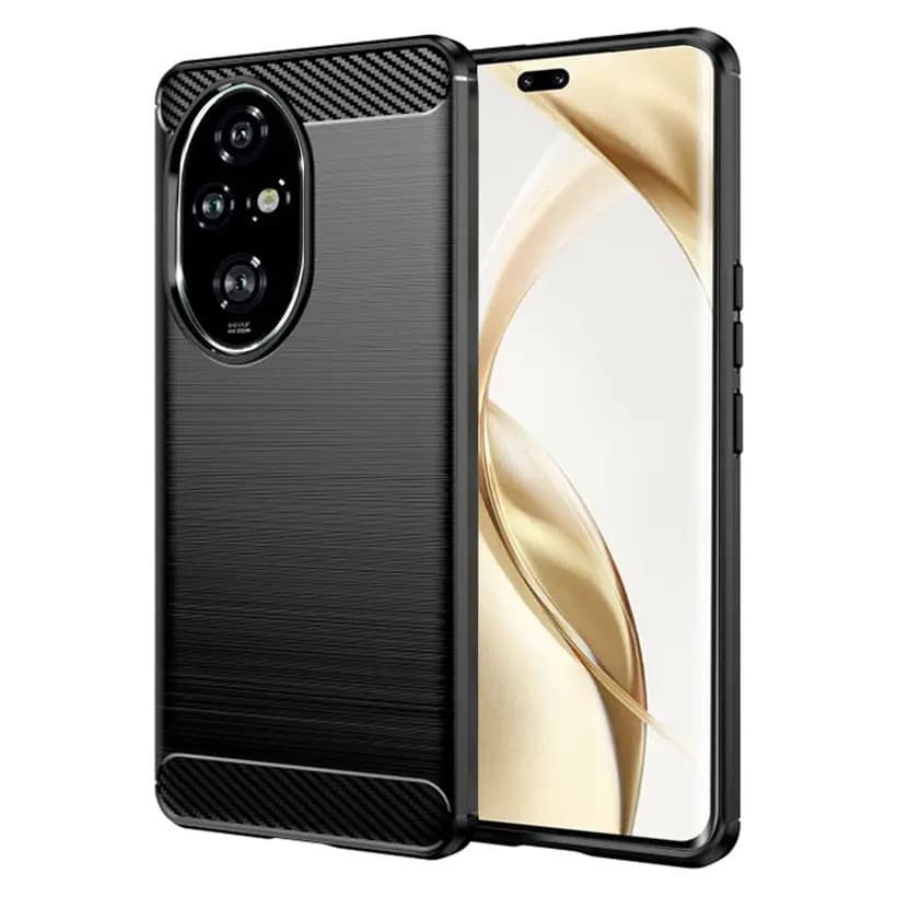 Husa protectie Honor 200 Pro, Carbon Stripe, TPU flexibil, neagra — principală