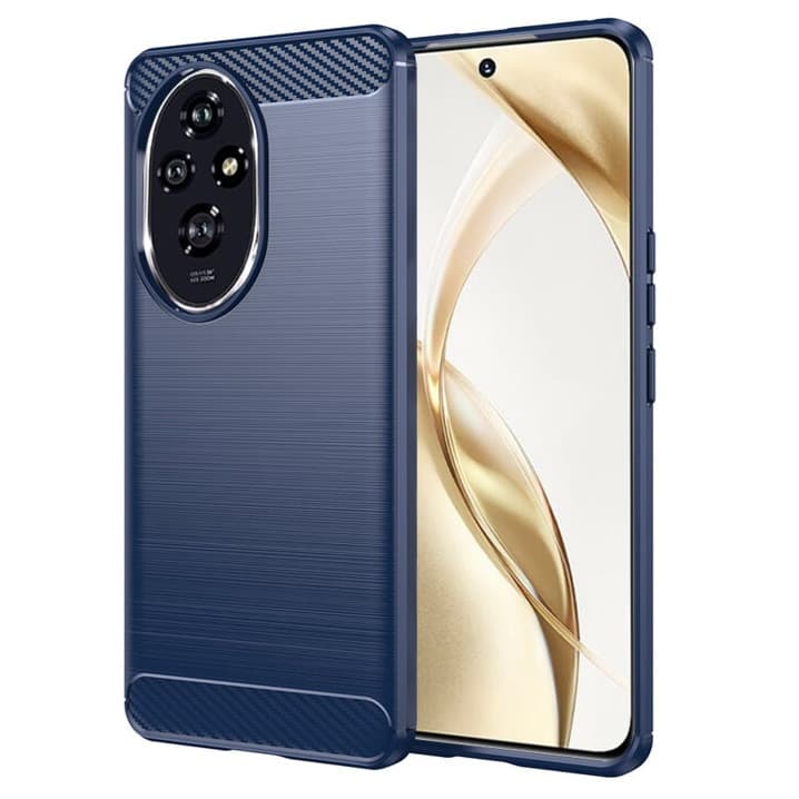 Husa protectie Honor 200 Pro, Carbon Stripe, TPU flexibil, albastra — principală