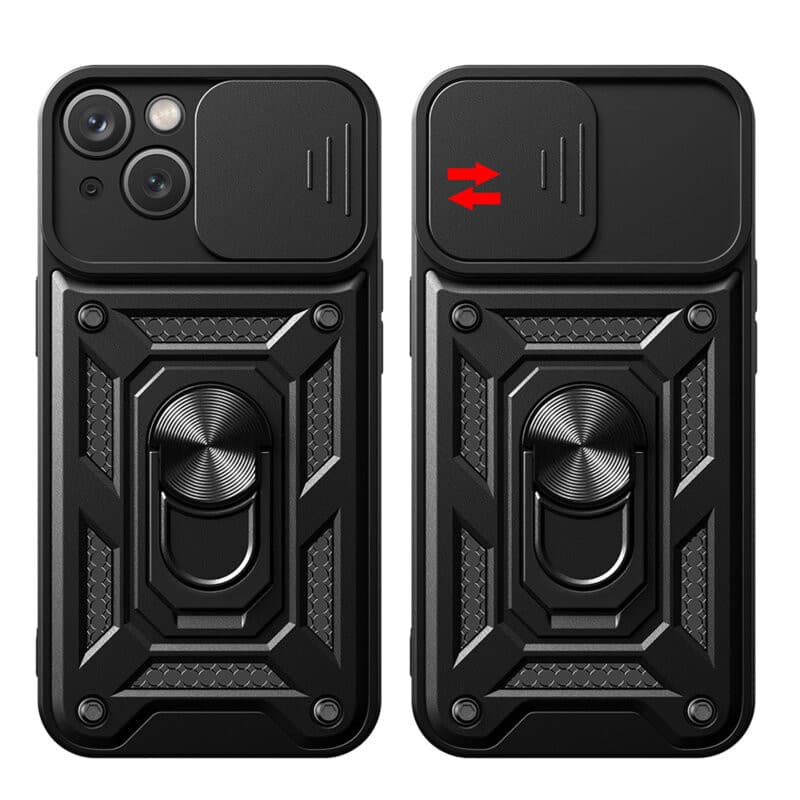 Husa Apple iPhone 16 Pro, Camshield Armor, inel sustinere, protectie camera, neagra — varianta 3