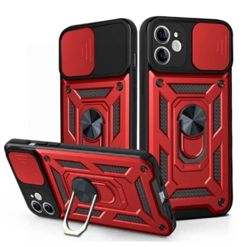 Husa Apple iPhone 16 Pro, Camshield Armor, inel sustinere, protectie camera, rosie — principală