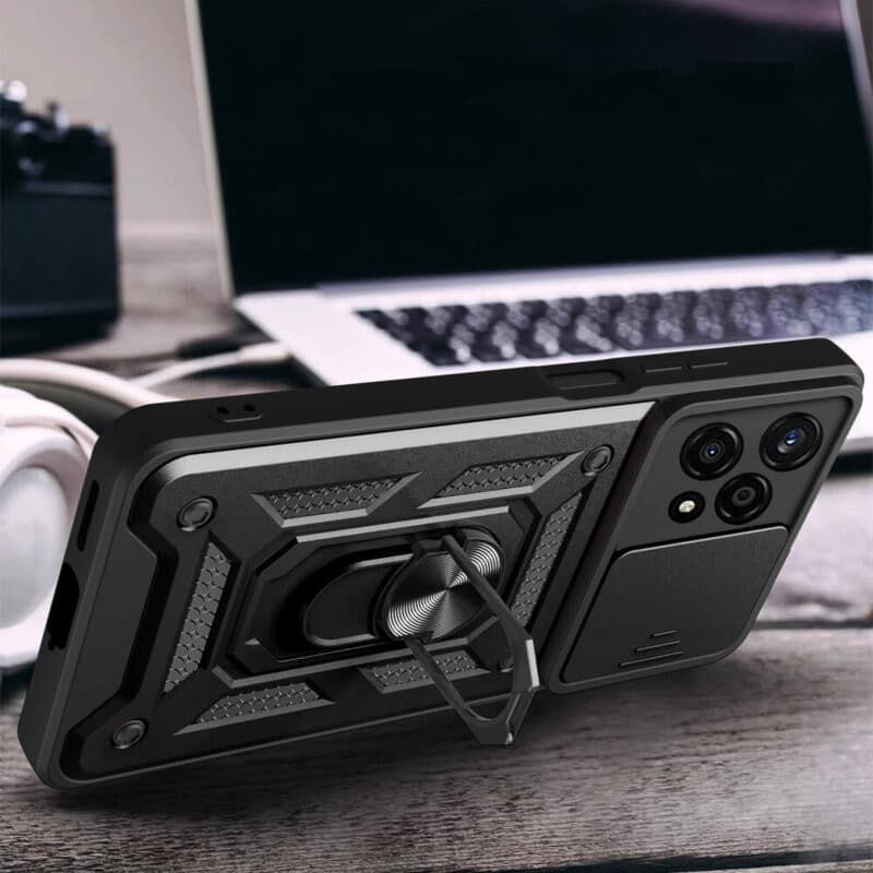 Husa Honor 200, Camshield Armor, inel sustinere, protectie camera, neagra — varianta 2