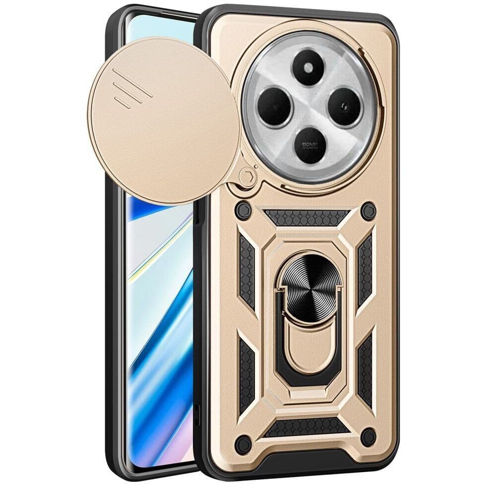 Husa Xiaomi Redmi 14C, Camshield Armor, inel sustinere, protectie camera, aurie — principală