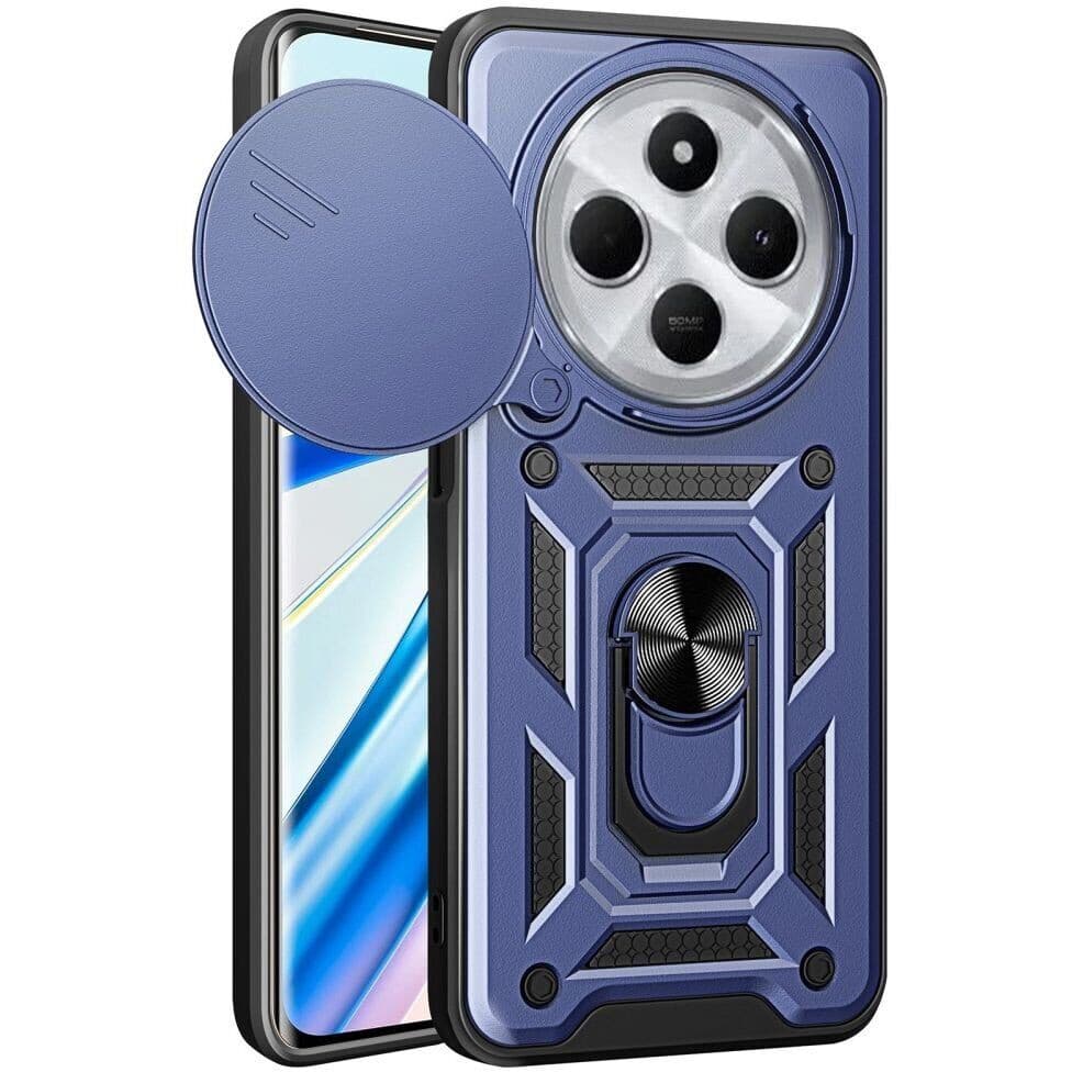 Husa Xiaomi Redmi 14C, Camshield Armor, inel sustinere, protectie camera, albastra — principală