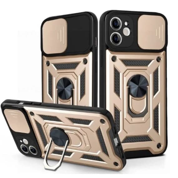 Husa Xiaomi Redmi Note 14 Pro 4G, Camshield Armor, inel sustinere, protectie camera, auriu — principală