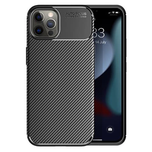 Husa Carbon Fiber pentru Apple iPhone 16 Pro Max, aspect carbon, neagra — varianta 2