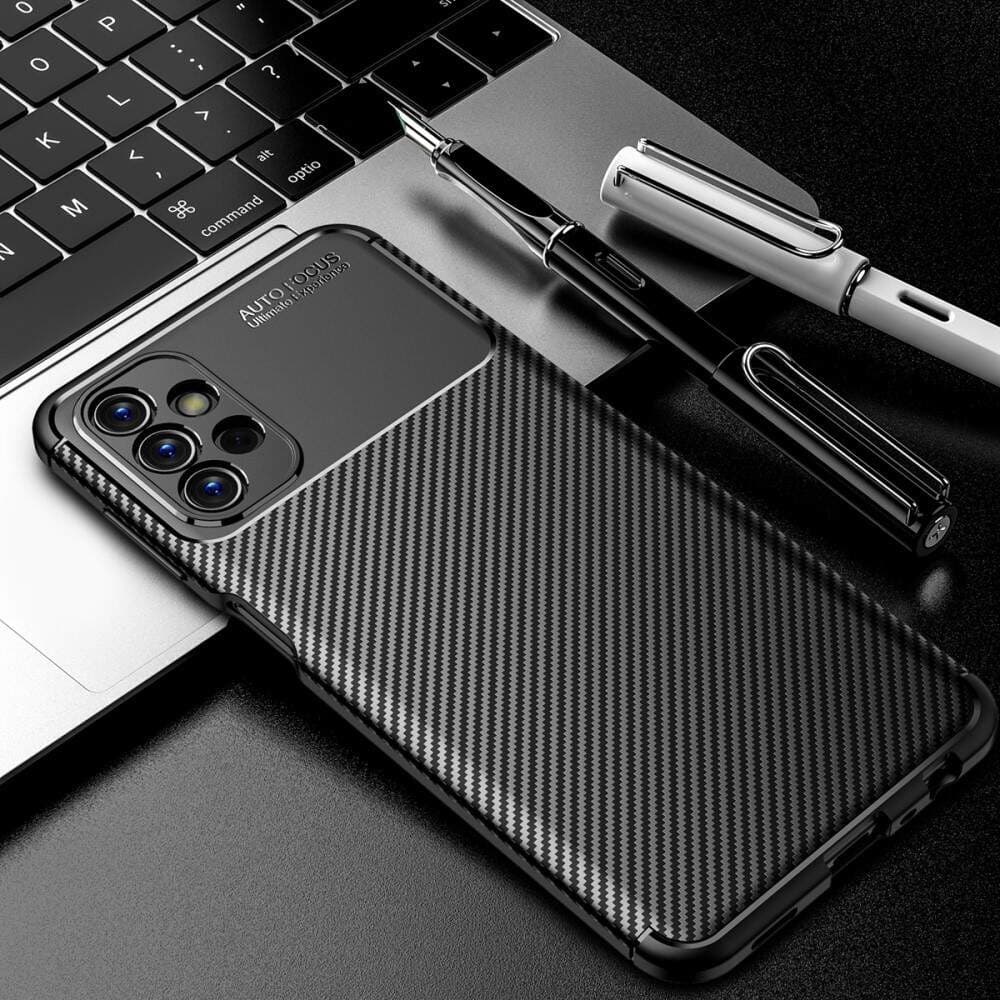 Husa Samsung Galaxy S25 Ultra, Carbon Fiber, aspect carbon, neagra — varianta 3