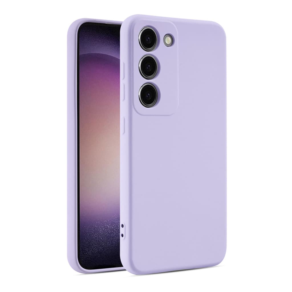 Husa Samsung Galaxy S25 Plus, Luxury Silicone, protectie camera, catifea in interior, lila
