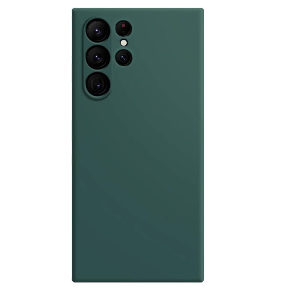 Husa Samsung Galaxy S25 Ultra, Luxury Silicone, catifea in interior, protectie camere, verde — principală