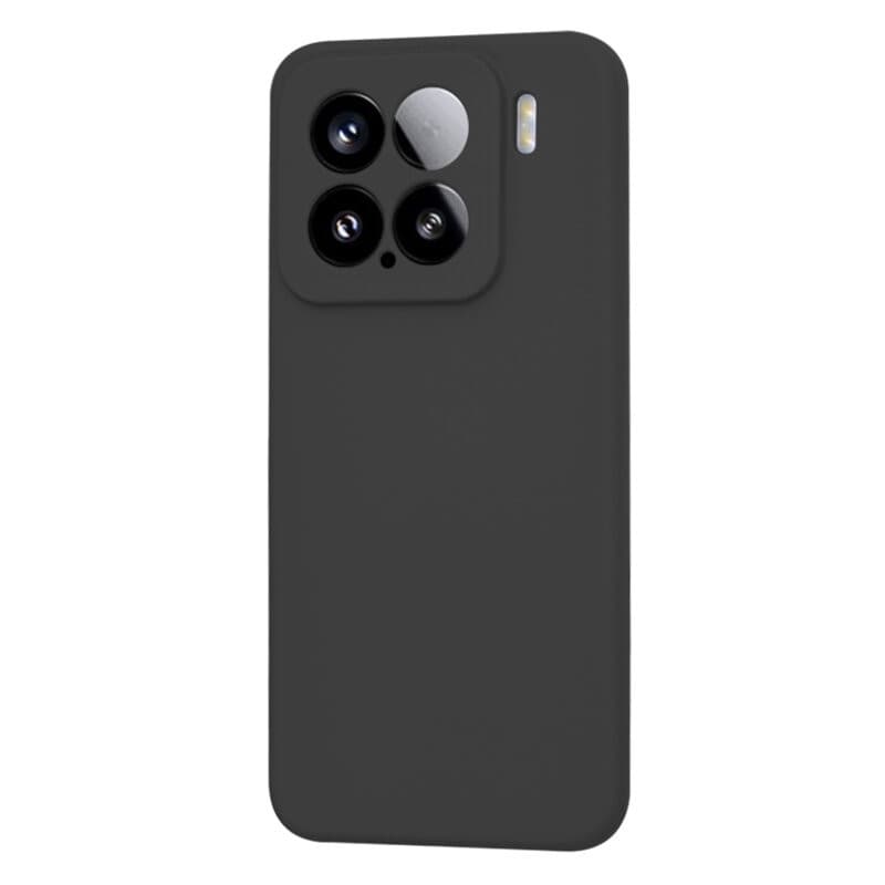 Husa protectie Xiaomi 15, Luxury Silicone, protectie camera, catifea in interior, neagra — varianta 3