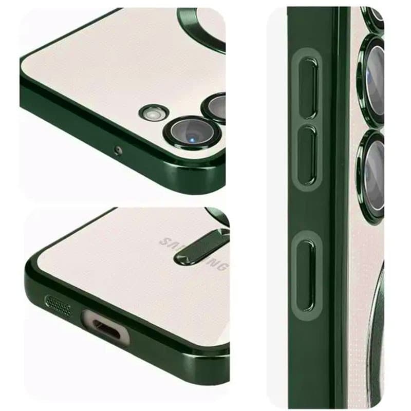 Husa Samsung Galaxy A36, Electroplating Magsafe TPU, protectie camera, verde — varianta 3