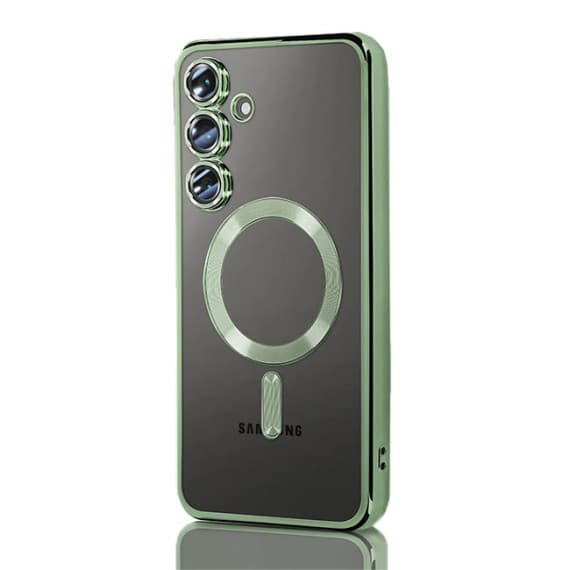 Husa Samsung Galaxy A26, Electroplating Magsafe TPU, protectie camera, verde — principală