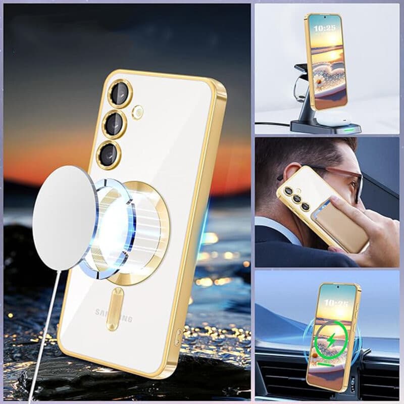 Husa Samsung Galaxy A25, Electroplating Magsafe TPU, protectie camera, mov — varianta 4