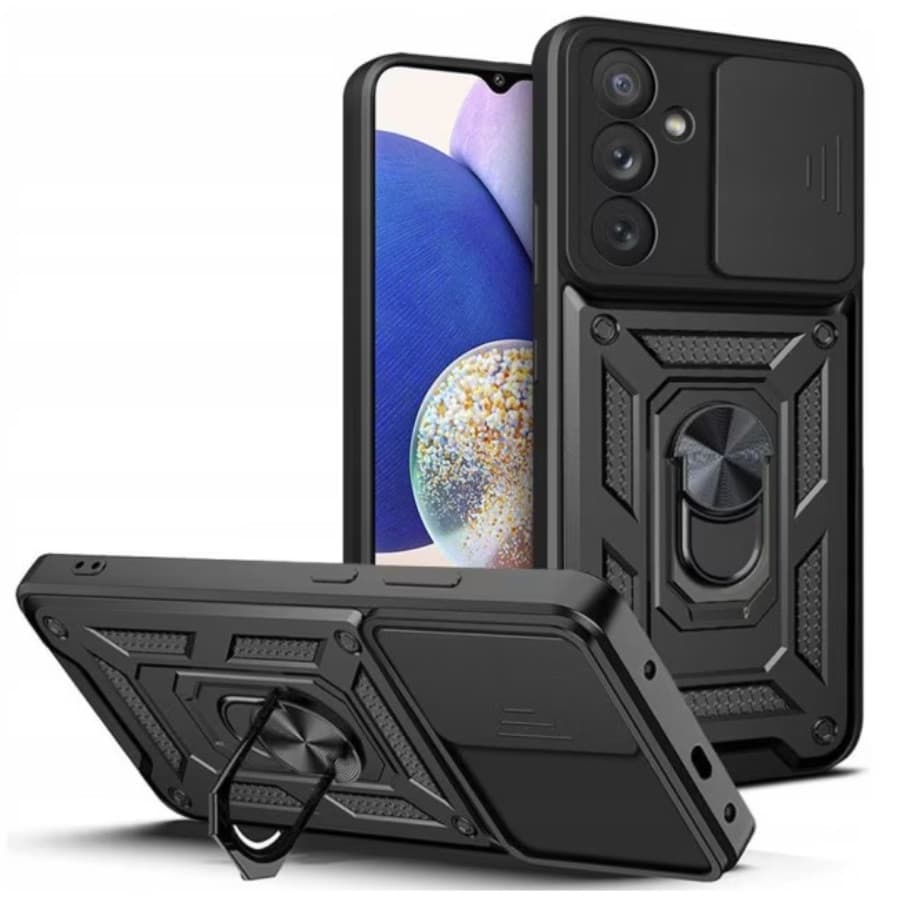 Husa Samsung Galaxy A36, Camshield Armor, inel sustinere, protectie camera, neagra — principală