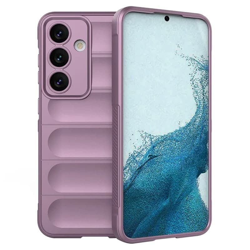 Husa Samsung Galaxy A36, Wave Silicone, protectie camera, catifea in interior, light purple — principală