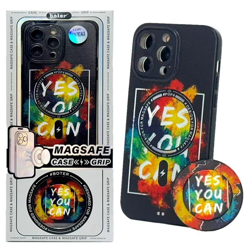 Husa Apple iPhone 14 Pro, Boter Magsafe + MagPopsocket, Yes You Can — principală