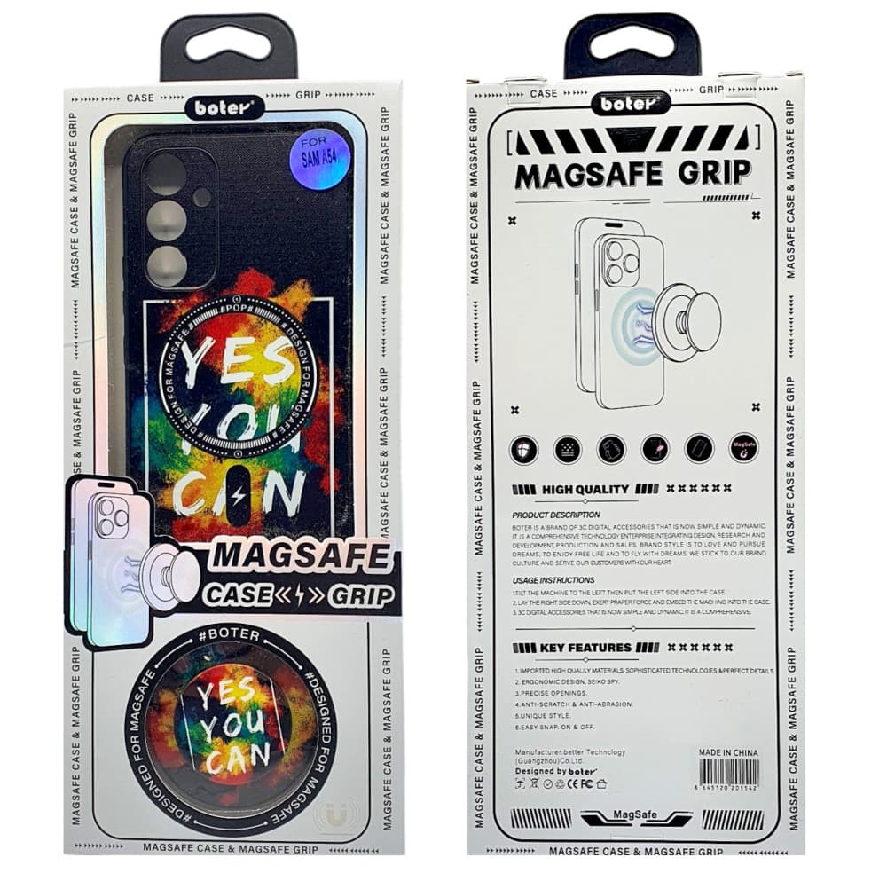 Husa Samsung Galaxy A33 5G, Boter Magsafe + MagPopsocket, Never Give Up — varianta 6
