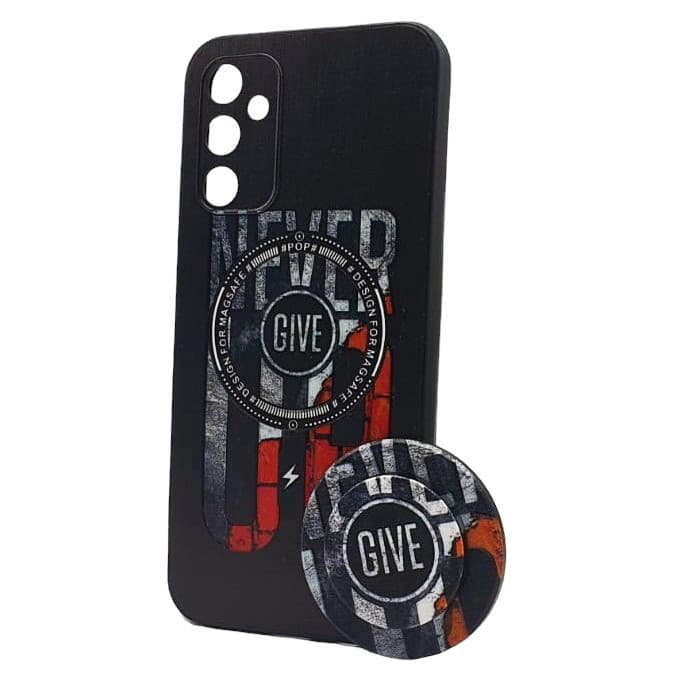Husa Samsung Galaxy A54 5G, Boter Magsafe + MagPopsocket, Never Give Up — principală