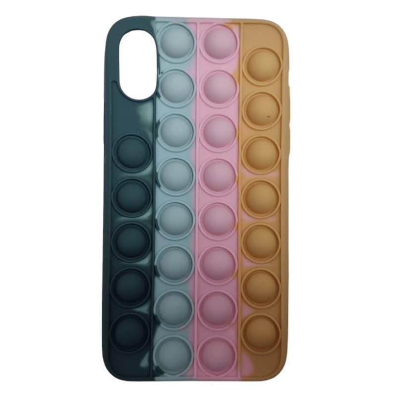 Husa antistres Pop It! pentru Apple iPhone X/XS, multicolor, model 2 — principală