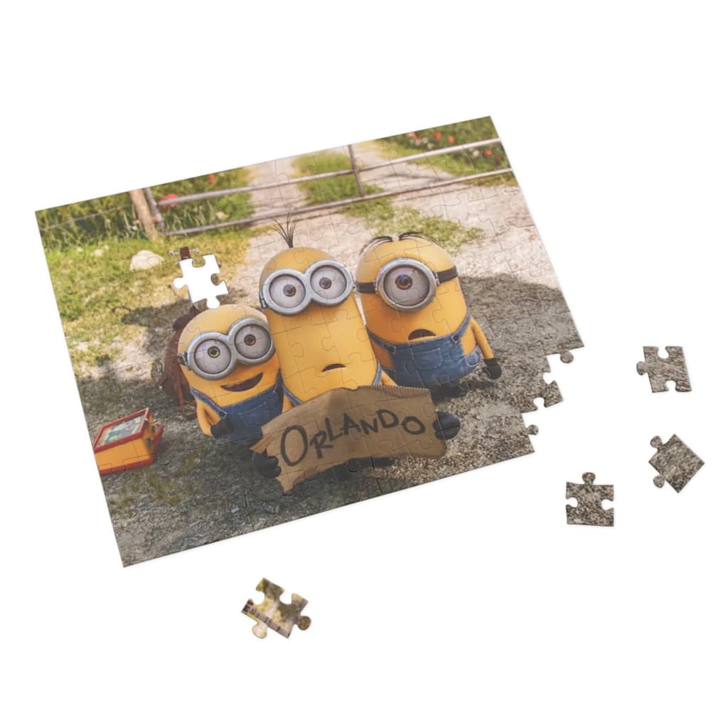 Puzzle 80 piese, 20 x 15 cm, personaje Minions, model 1 — varianta 2