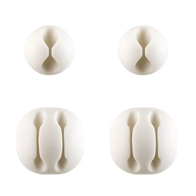 Set 4 organizatoare cabluri, albe — 2