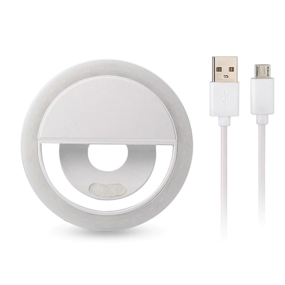 Lampa LED Selfie Ring Light, 3 moduri lumina, 3W, acumulator incorporat — principală