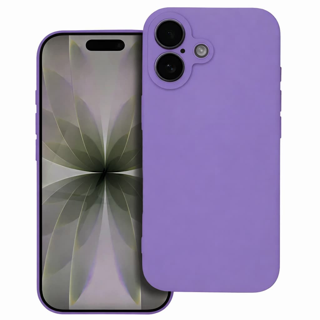 Husa Apple iPhone 17 , Luxury Silicone, protectie camera, catifea in interior, mov — principală