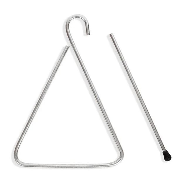 Trianglu muzical, clopotel de Craciun, metalic, 12 x 15 cm